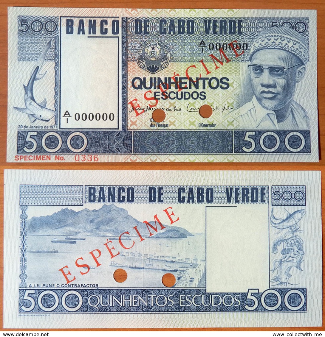 Cape Verde 500 Escudos 1977 UNC Specimen - Cap Verde