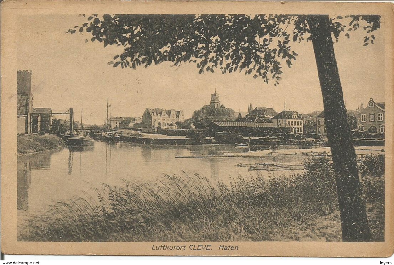 Luftkurort CLEVE.  Hafen. (scans Verso). - Kleve