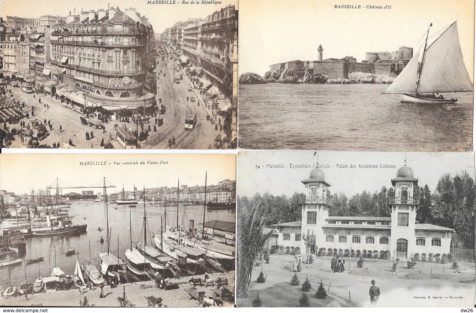 Lot n° 79 de 100 CPA des Bouches-du-Rhône (13) - Marseille, Port, Expositions, Arles, Salon, petites animations...