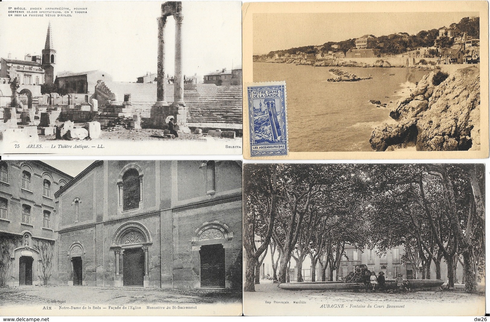 Lot n° 79 de 100 CPA des Bouches-du-Rhône (13) - Marseille, Port, Expositions, Arles, Salon, petites animations...