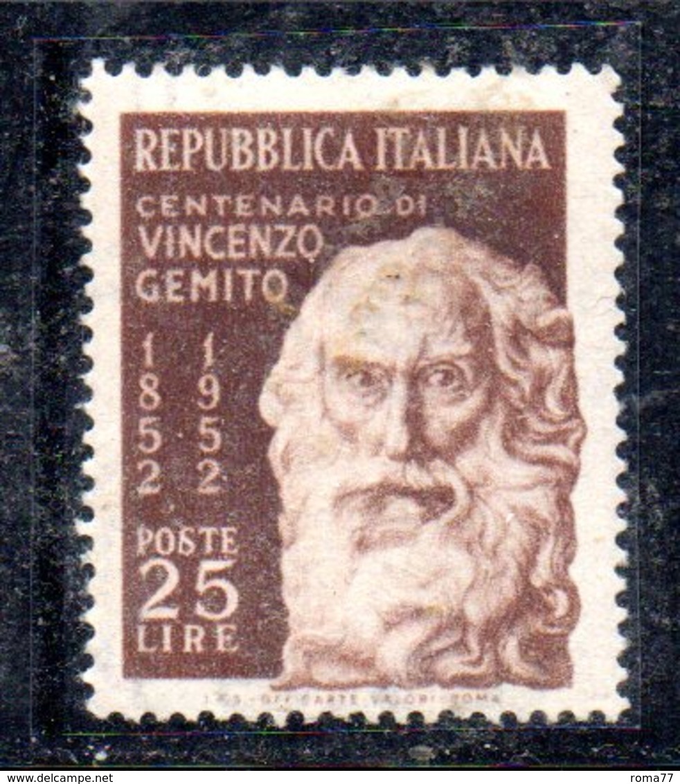 XP2668 - REPUBBLICA 1952 , 25 Lire N. 704  ***  Gemito . Filigrana Lettere - Varietà E Curiosità