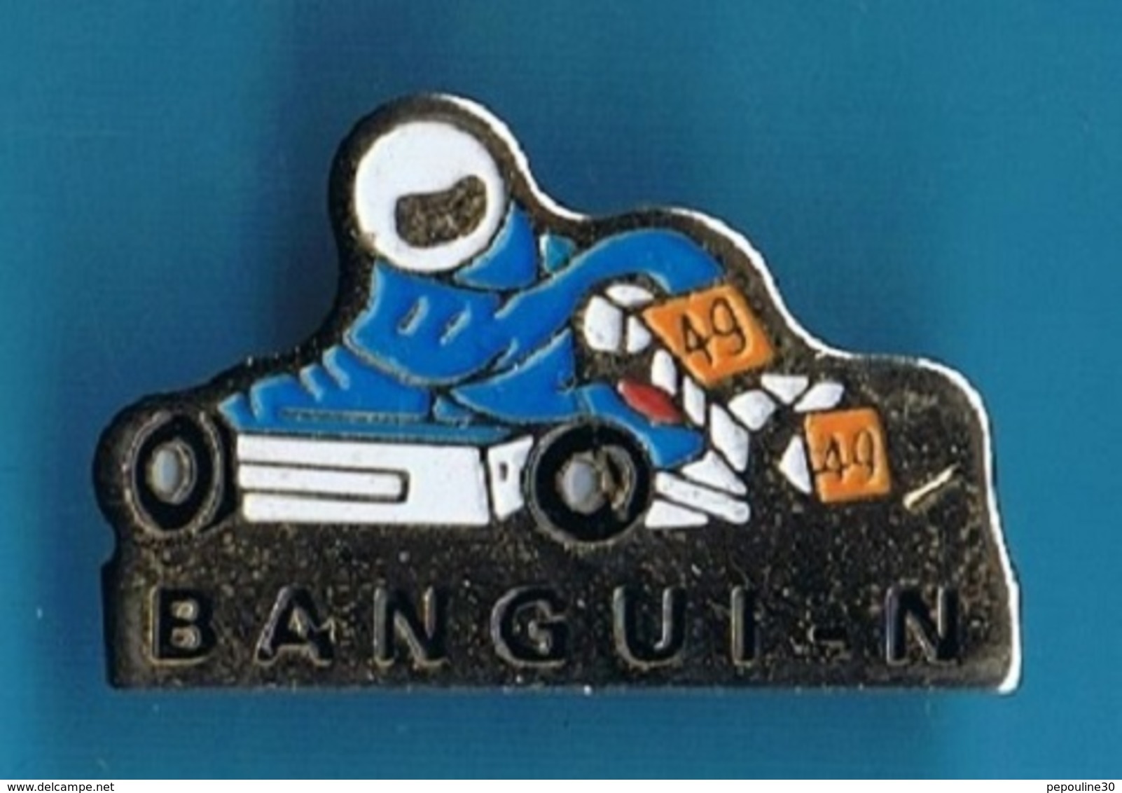 PIN'S //   ** KARTING N°49 // BANGUI - NAIM ** - Car Racing - F1