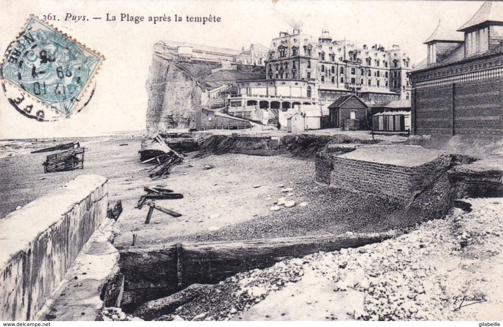 76 - Seine Maritime -  PUYS  Pres De Dieppe - La Plage Apres La Tempete - Dieppe