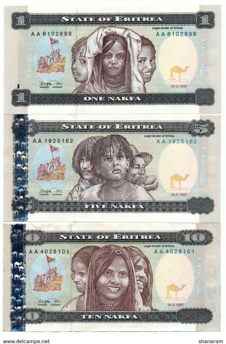 1997 // STATE OF ERITREA // 1/5/10/20/50/100 NAKFA  // XF - Erythrée