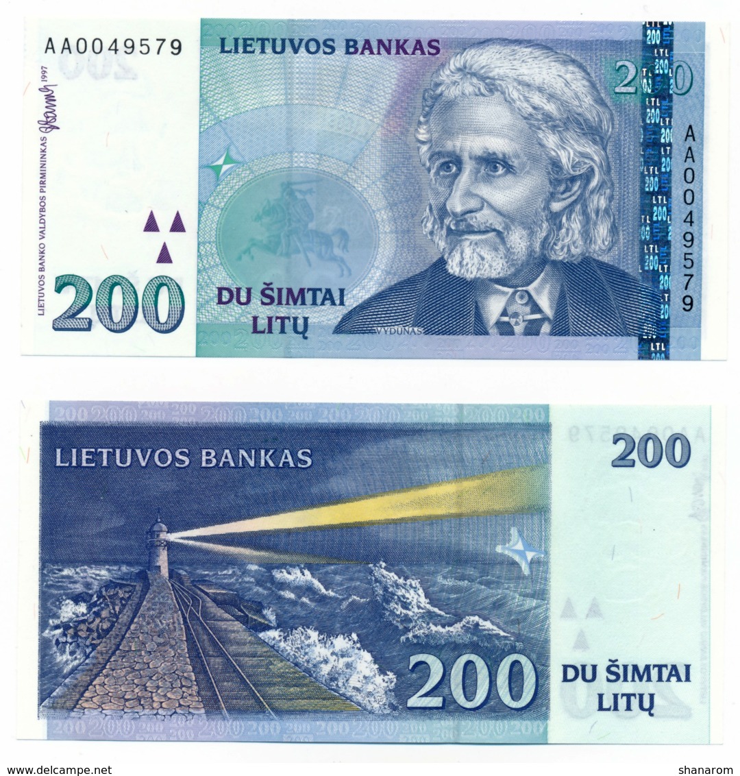 1997 // LIETUVOS BANKAS // Commemorative // 10/20/200 LITU // UNC - Lituanie