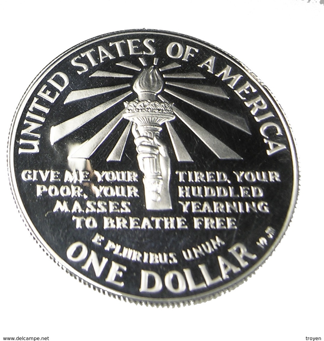 1 Dollar -  Liberté Ellis Islande - USA - 1986 - Argent 900. - Sup - 26,7 Gr. - Collections