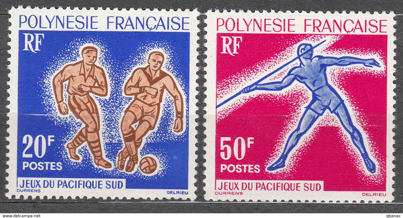 French Polynesia Polinesie 1963 Sport Mi#28-29 Yvert#22-23 Mint Never Hinged - Unused Stamps