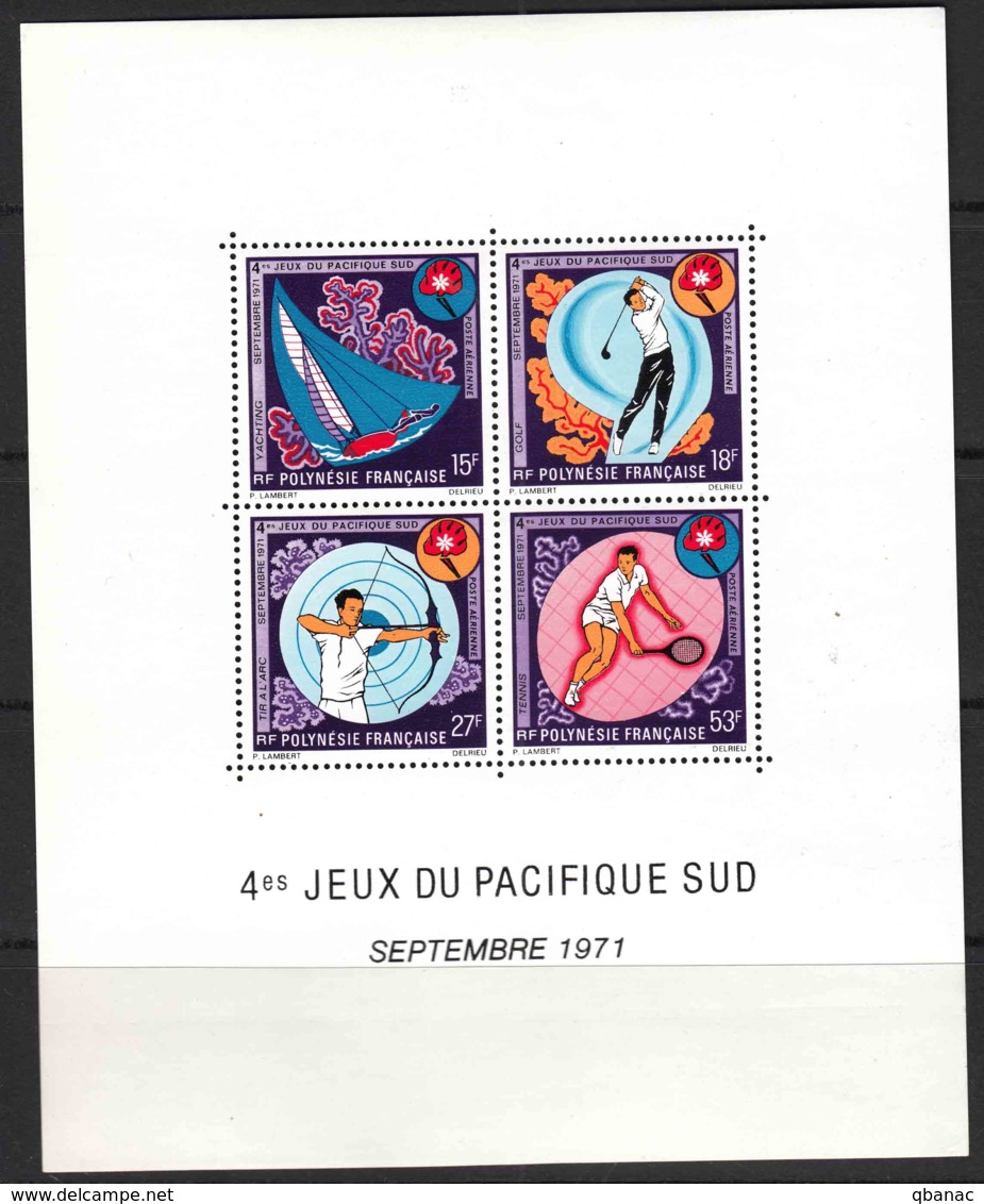 French Polynesia Polinesie 1971 Sport Mi#Block 2 Yvert#Bloc 2 Mint Never Hinged - Ungebraucht