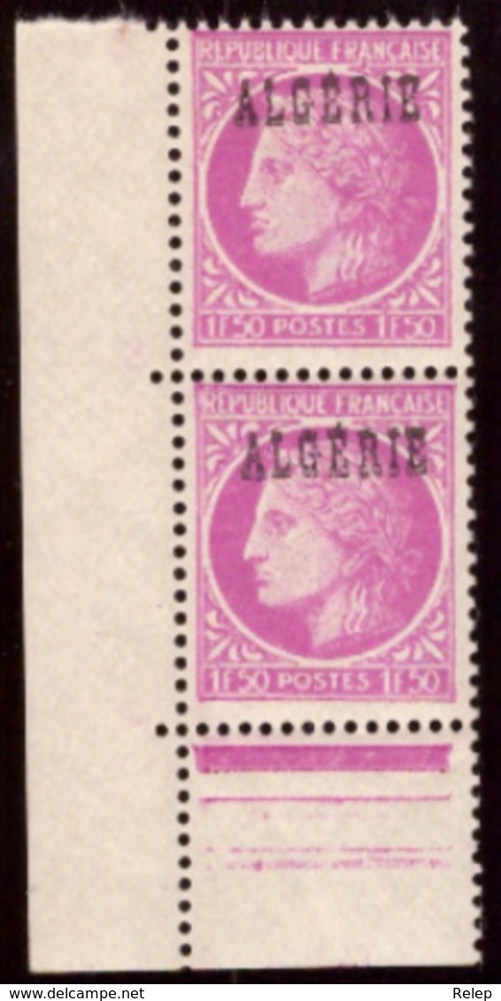 Algérie /Algéria 1945-  French Postage Stamps Overprinted "ALGERIE" - # MNH # Purplish Carmine 2 X 1F50 - Unused Stamps