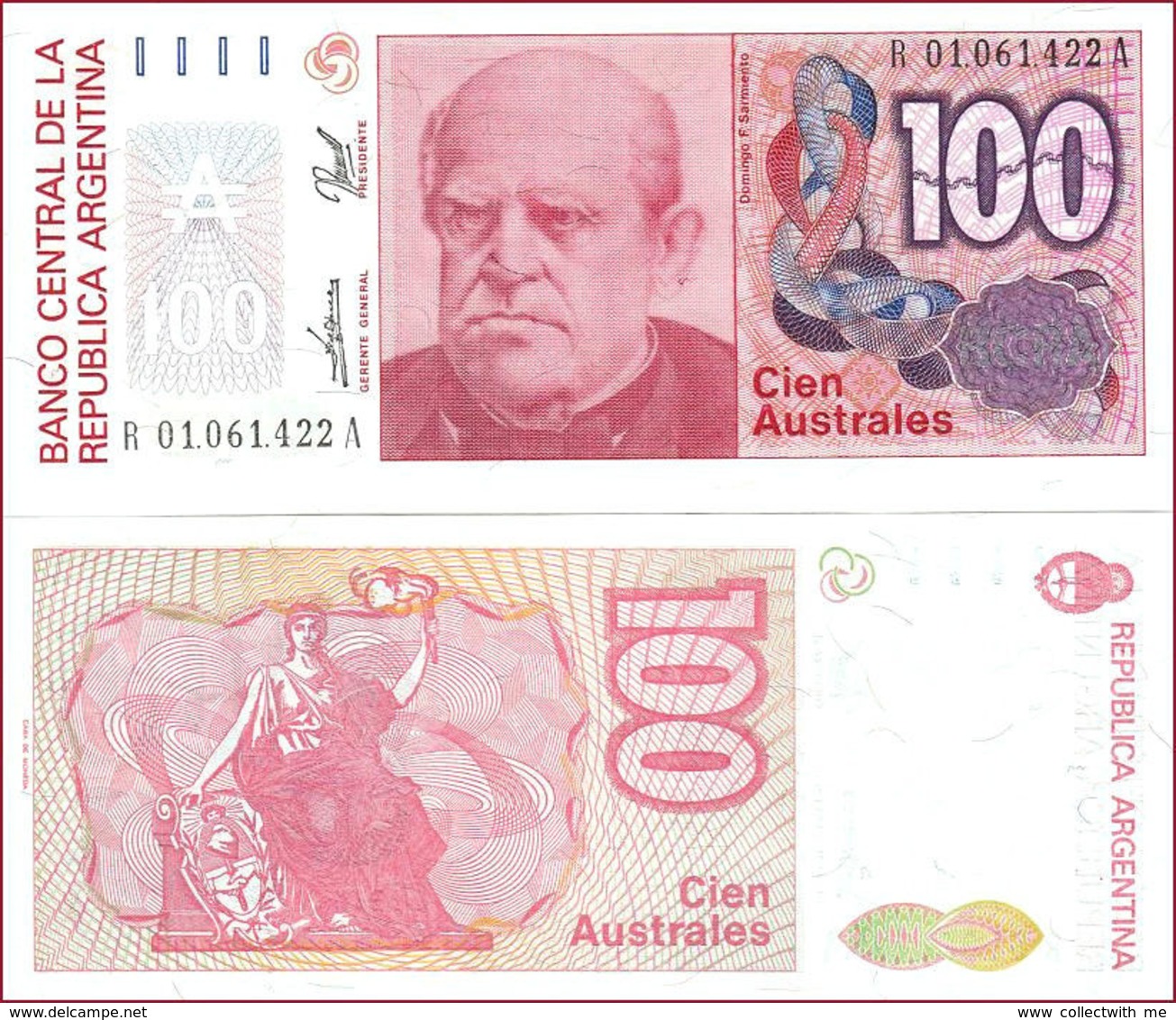 Argentina 100 Australes 1985-1990 UNC Replacement - Argentine