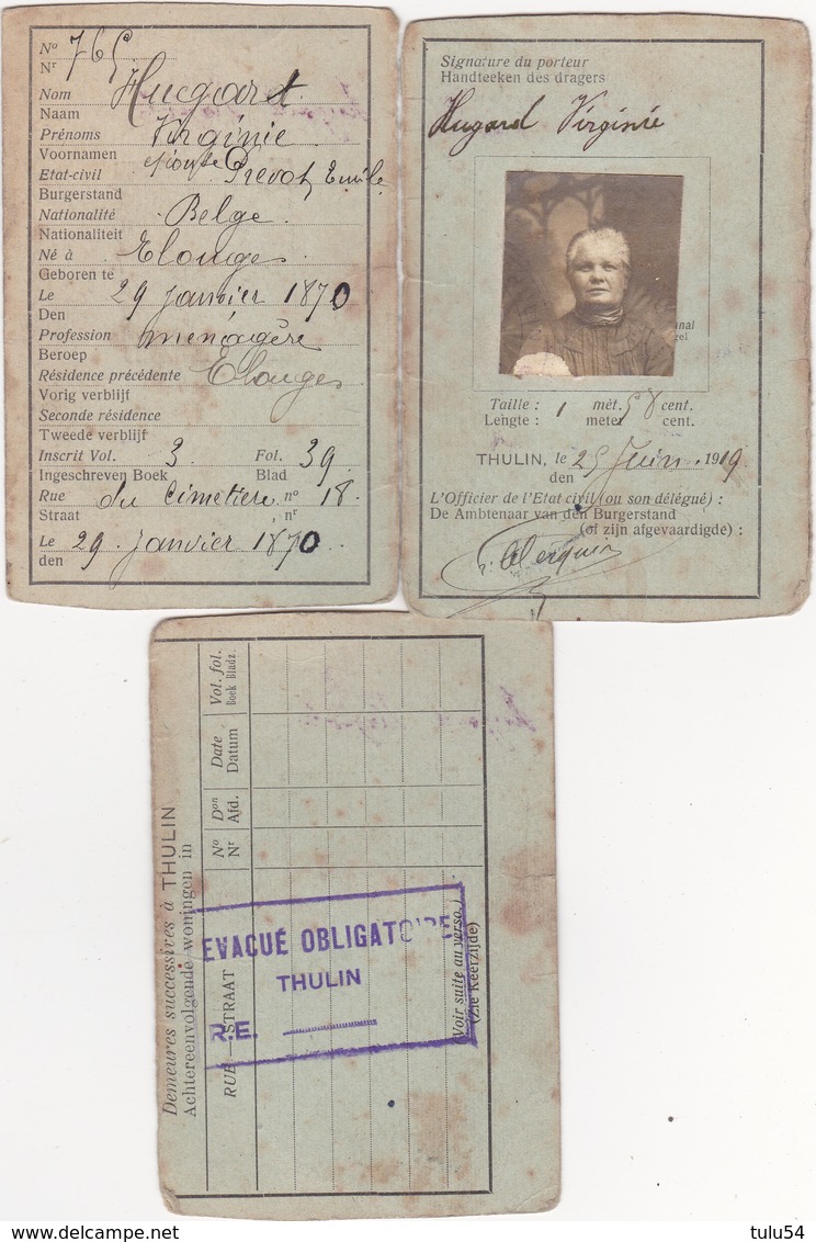 Commune De Thulin  Carte D'identité - Collections