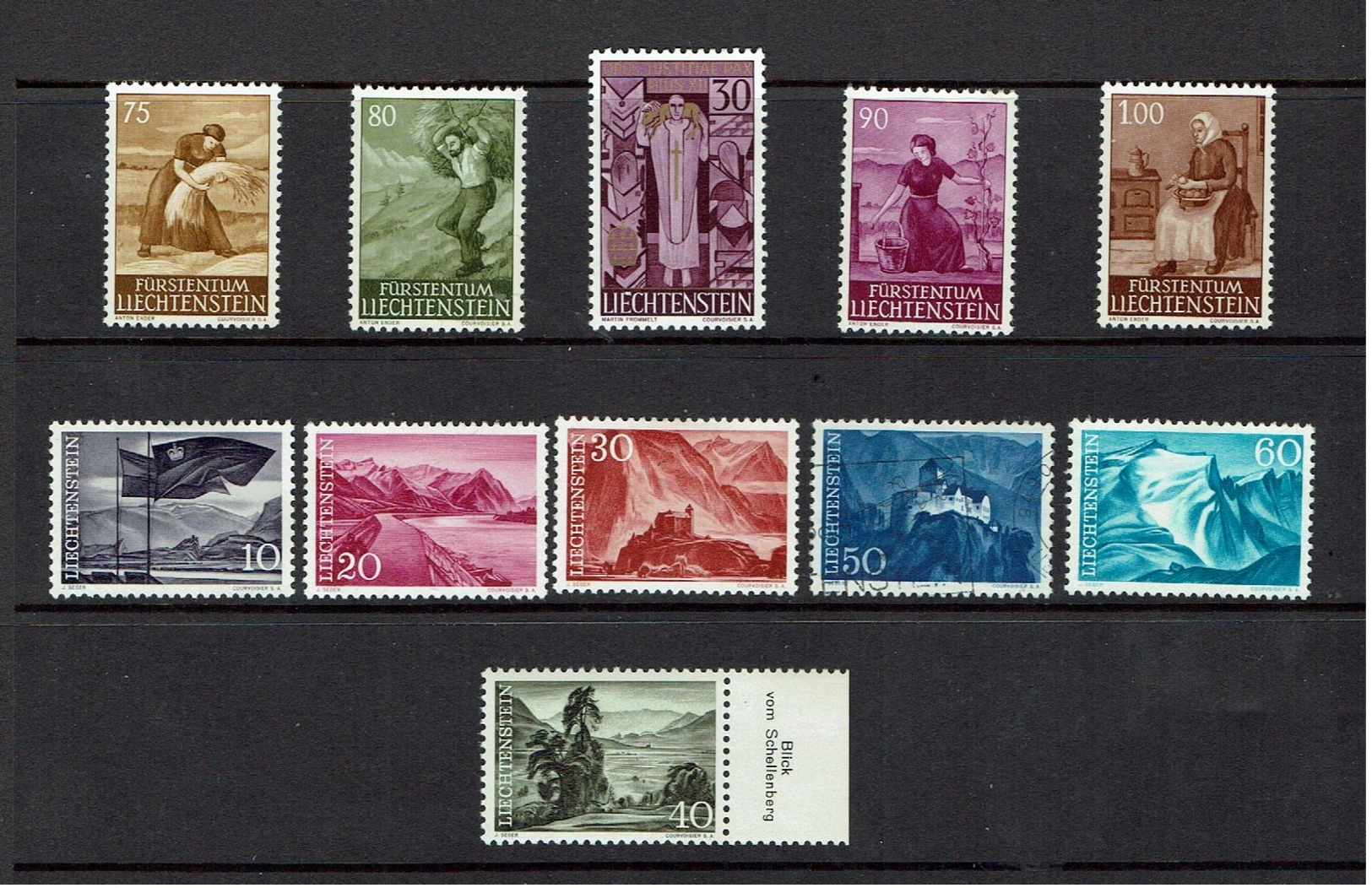 LIECHTENSTEIN...1950's Mh/MNH - Unused Stamps