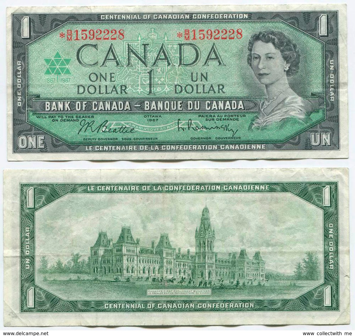 Canada 1 Dollar 1967 VF Replacement - Canada