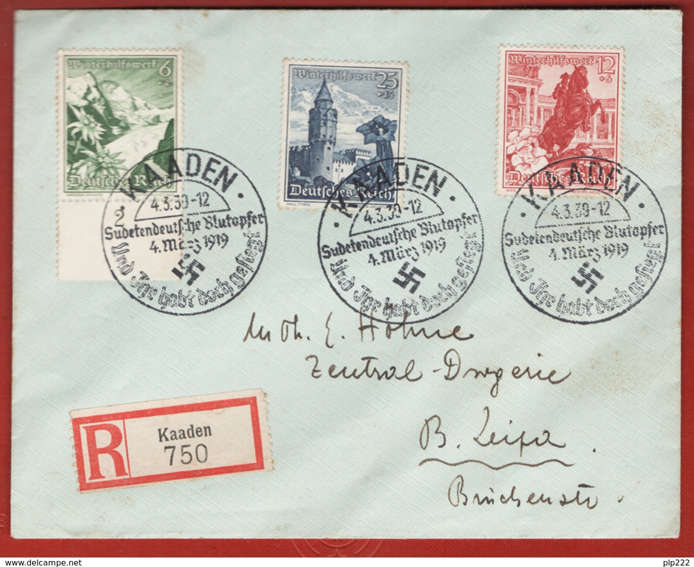 Germania Reich 1938 3 Letter With Unif. 616/24 + Complements VF/F - Storia Postale