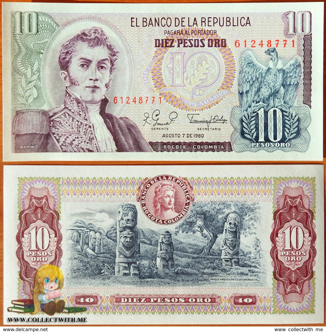 Colombia 10 Pesos Oro 1980 UNC - Colombia