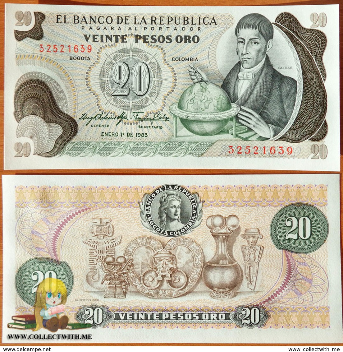 Colombia 20 Pesos Oro 1983 UNC - Colombie