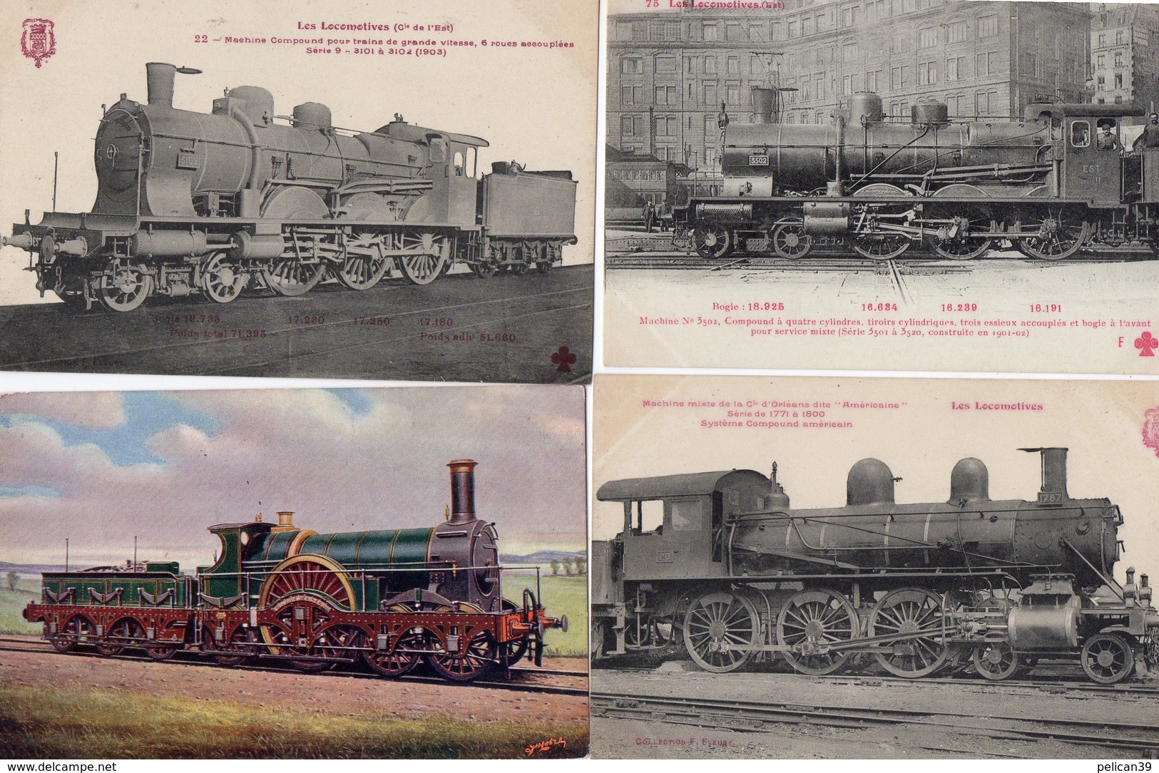 Superbe Gros LOT 110 CPA Train LOCOMOTIVE Sncf Chemin De Fer Exceptionnel Rare Extra No Album Fleury - 100 - 499 Cartes