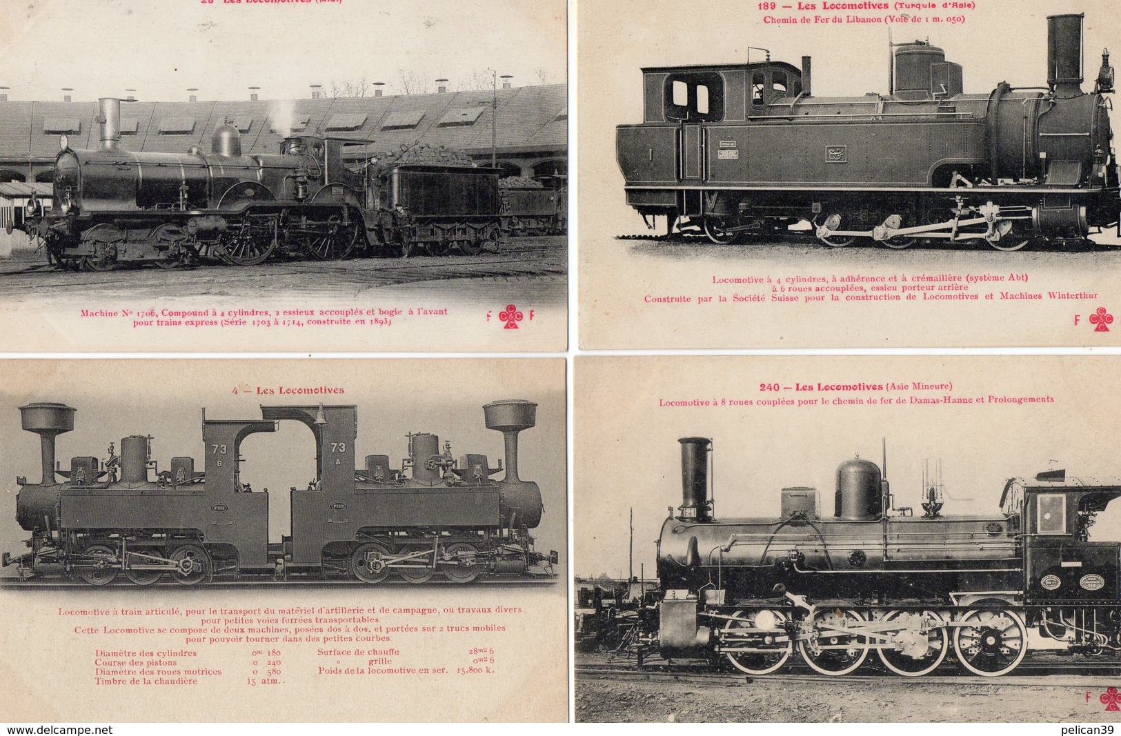 Superbe Gros LOT 110 CPA Train LOCOMOTIVE Sncf Chemin De Fer Exceptionnel Rare Extra No Album Fleury - 100 - 499 Cartes