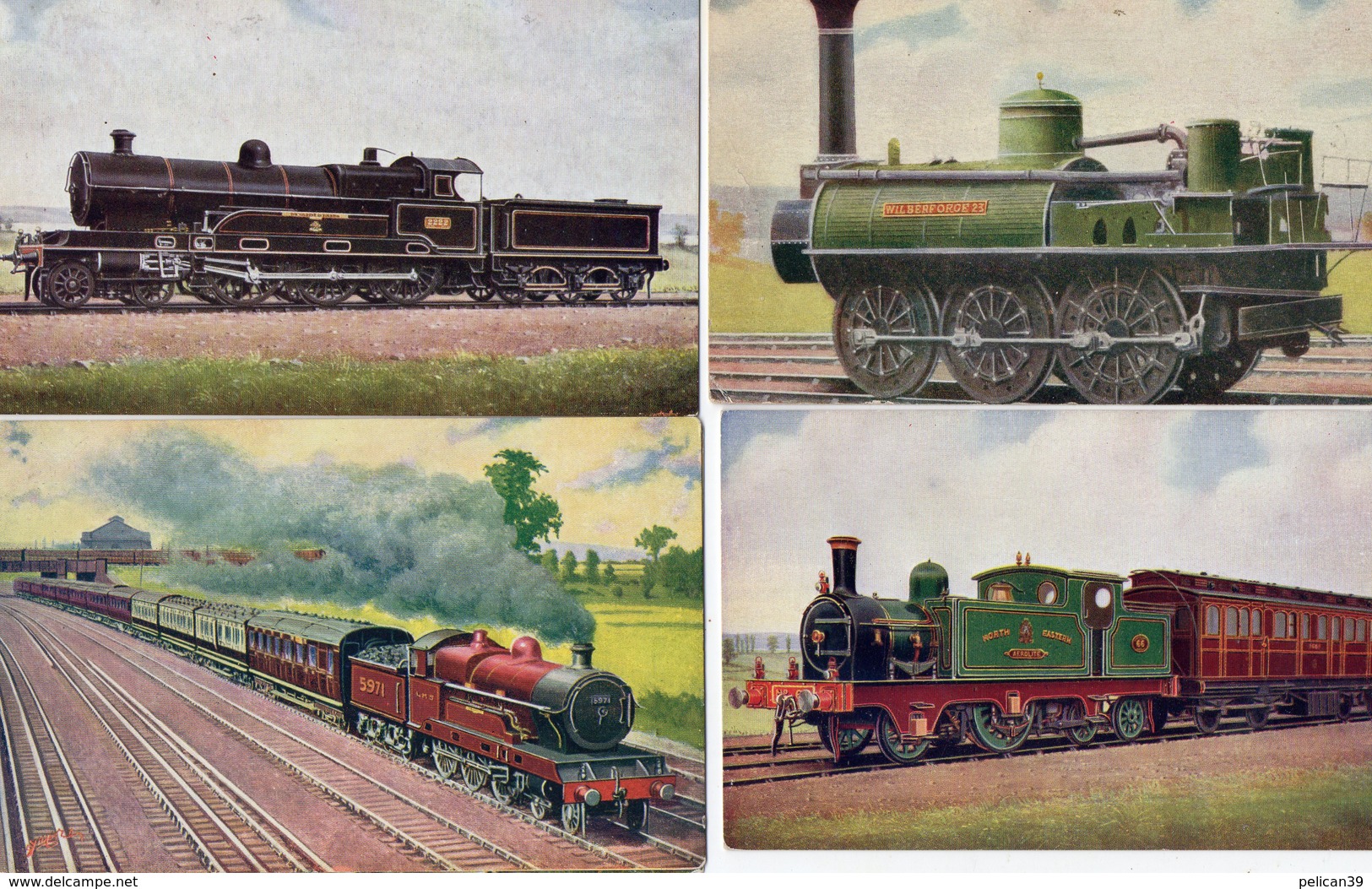 Superbe Gros LOT 110 CPA Train LOCOMOTIVE Sncf Chemin de Fer Exceptionnel Rare Extra No Album Fleury