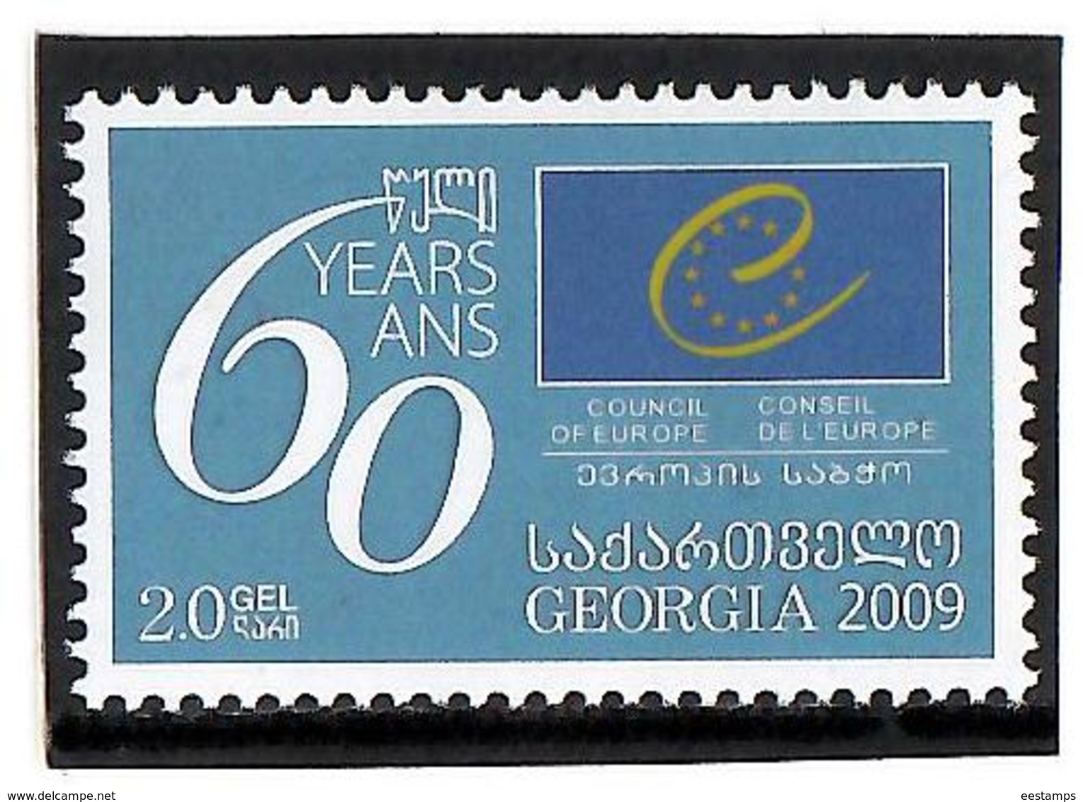 Georgia.2009 Council Of Europe-60. 1v: 2.0  Michel #577 - Georgië