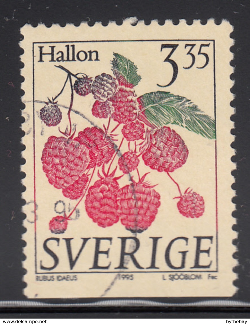 Sweden 1995 Used Scott #2002 3.35k Rubus Idaeus Raspberries - Oblitérés