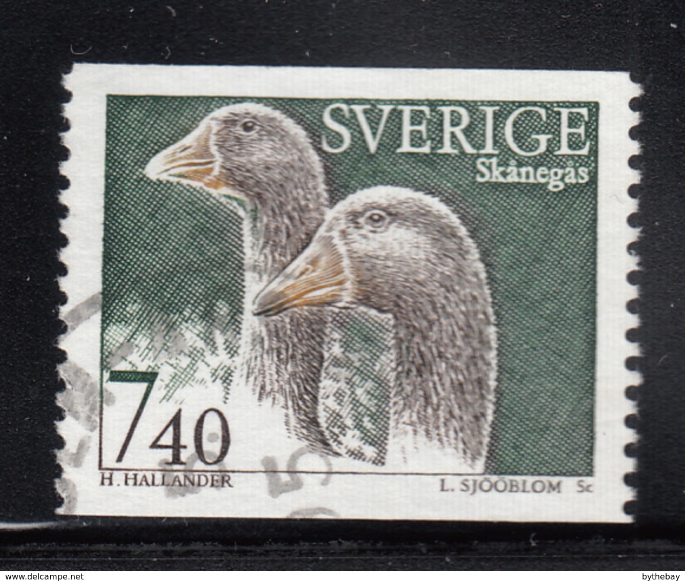 Sweden 1995 Used Scott #2060 7.40k Scanian Goose Coil - Oblitérés