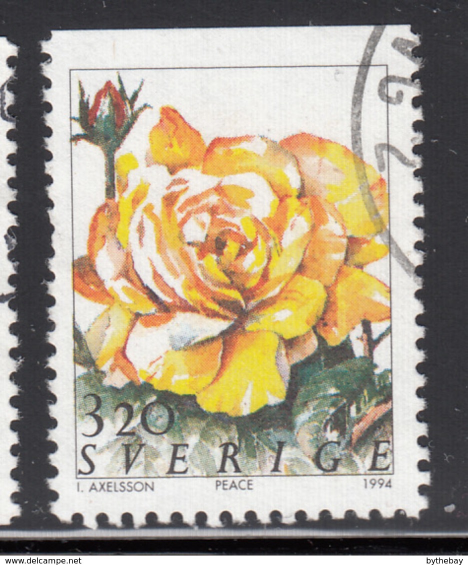 Sweden 1994 Used Scott #2074 3.20k Peace Roses - Oblitérés