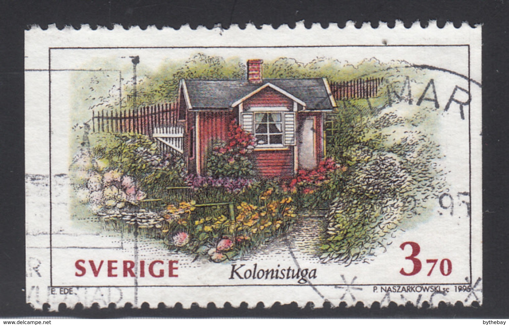 Sweden 1995 Used Scott #2109 3.70k Country Cottage - Oblitérés