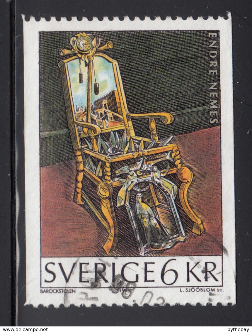 Sweden 1996 Used Scott #2199 6k The Baroque Chair, Endre Nemes Joint Czech Rep., Slovakia - Oblitérés