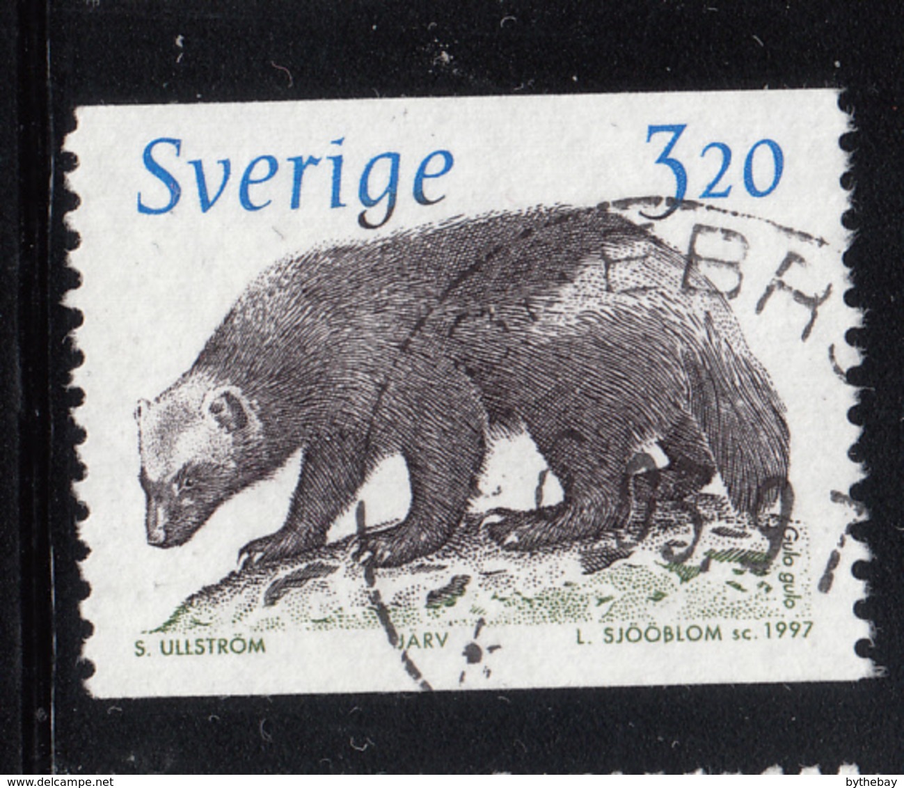 Sweden 1997 Used Scott #2207 3.20k Gulo Gulo Wolverine - Oblitérés