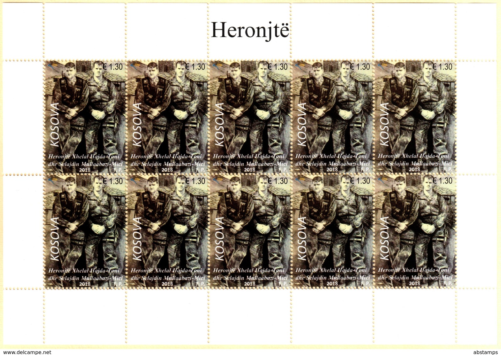 Kosovo Stamp 2018. Army Heroes - Toni & Mici. Mini Sheet MNH - Kosovo