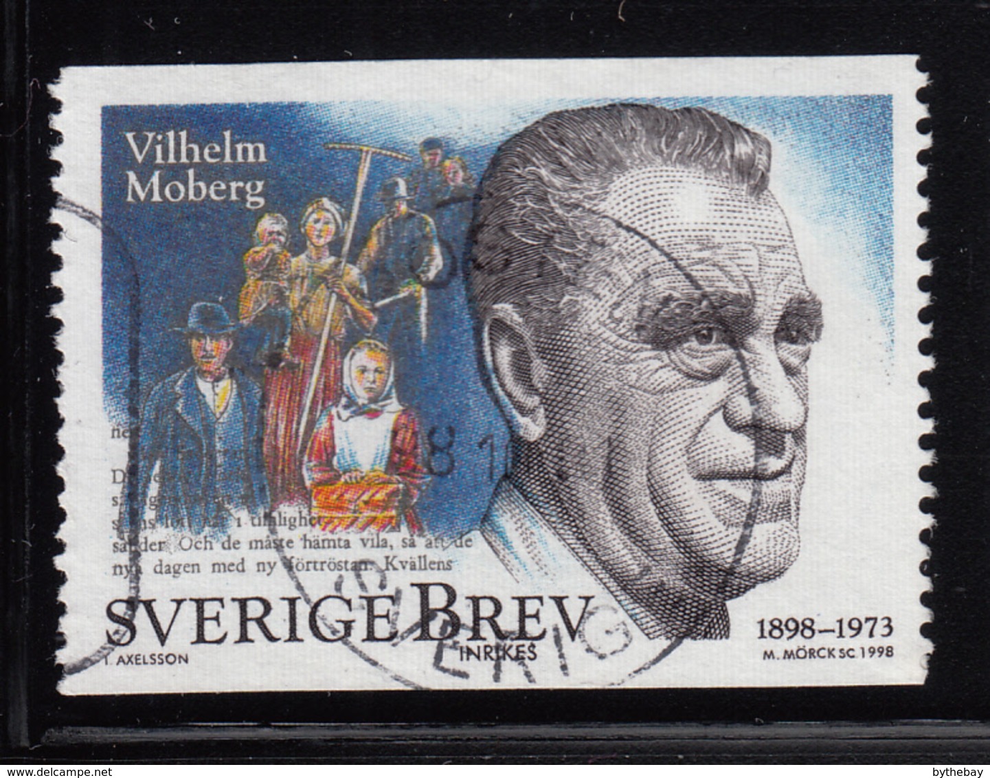 Sweden 1998 Used Scott #2293 (5k) Vilhelm Moberg, Writer - Oblitérés