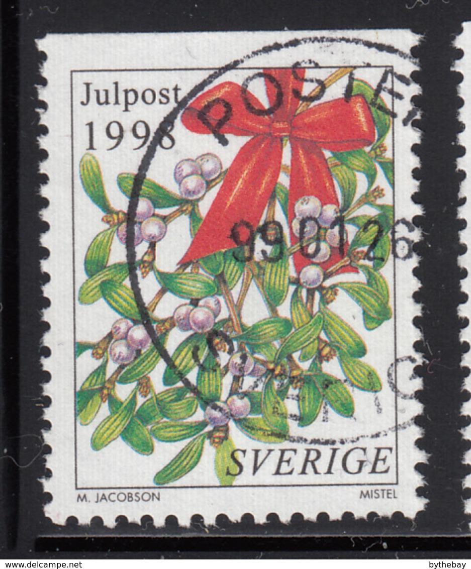 Sweden 1998 Used Scott #2314 (4k) Mistletoe Christmas - Oblitérés