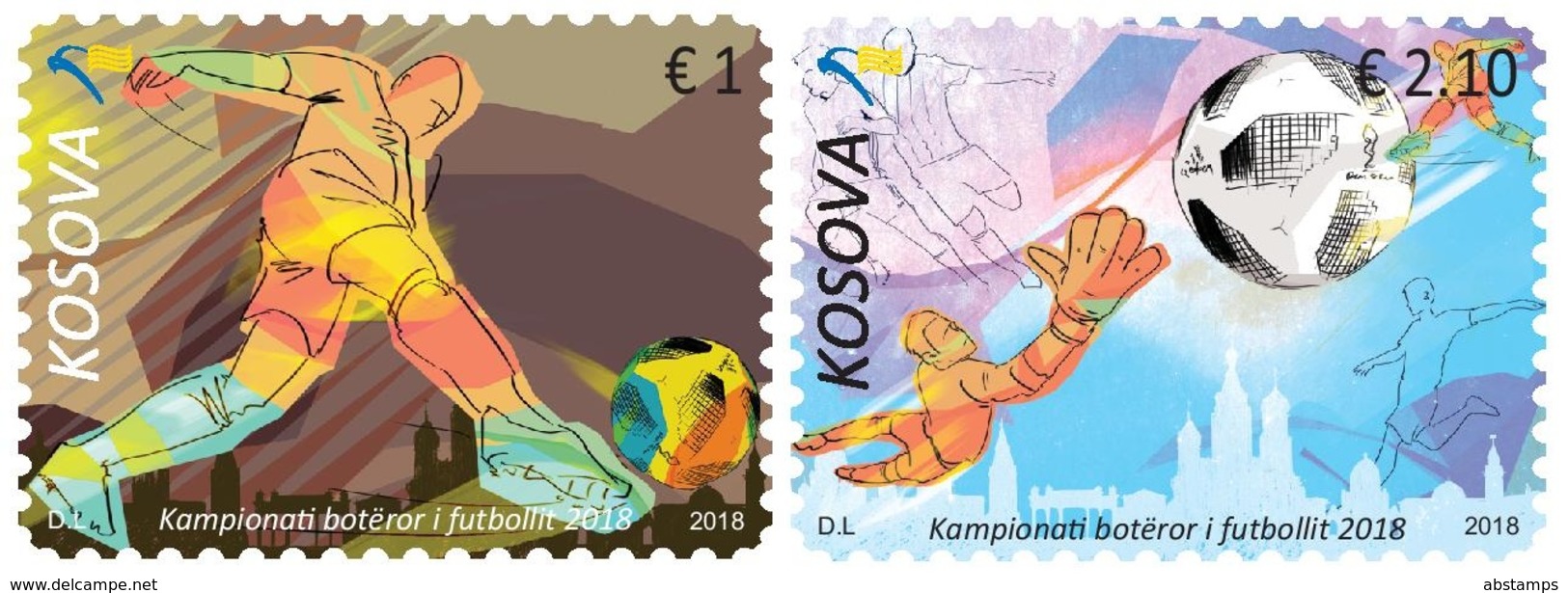 Kosovo Stamp 2018. FIFA World Football Cup - Russia 2018. Set MNH - Kosovo