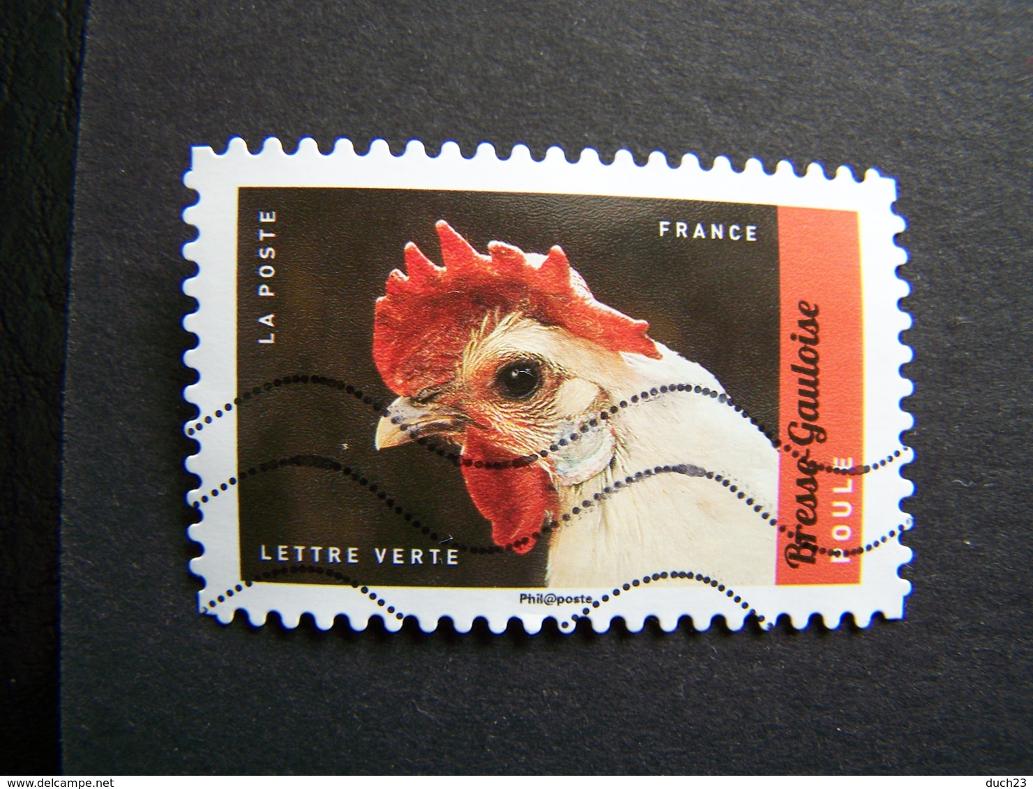 N°1397 LA POULE BRESSE GAULOISE OBLITERE ANNEE 2016 SERIE DU CARNET VEAU VACHE COCHON AUTOCOLLANT ADHESIF - Oblitérés