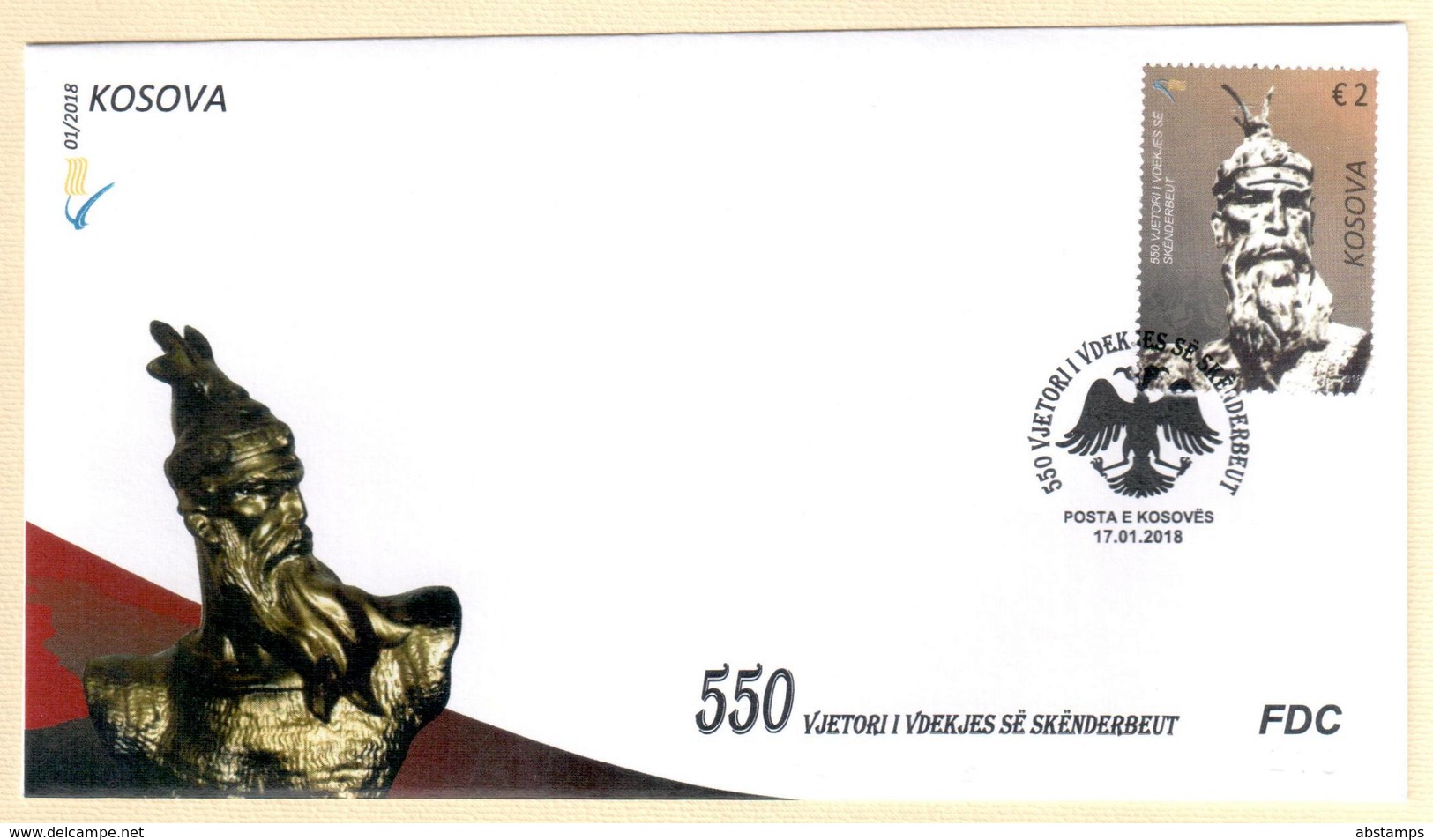 Kosovo Stamps 2018. 550th Anniversary Of Skanderbeg’s Death. FDC Set MNH - Kosovo
