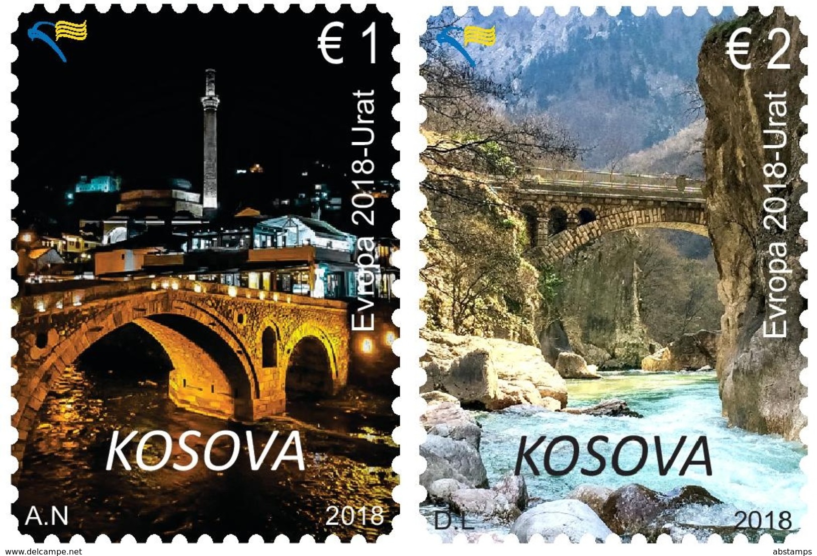 Kosovo Stamps 2018. Europa CEPT: Bridges. Set MNH - Kosovo