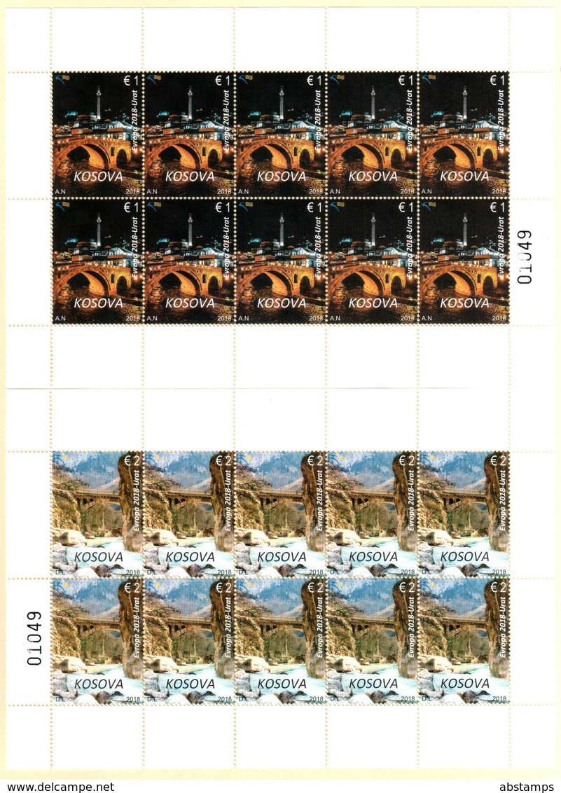 Kosovo Stamps 2018. Europa CEPT: Bridges. Mini Sheet MNH - Kosovo