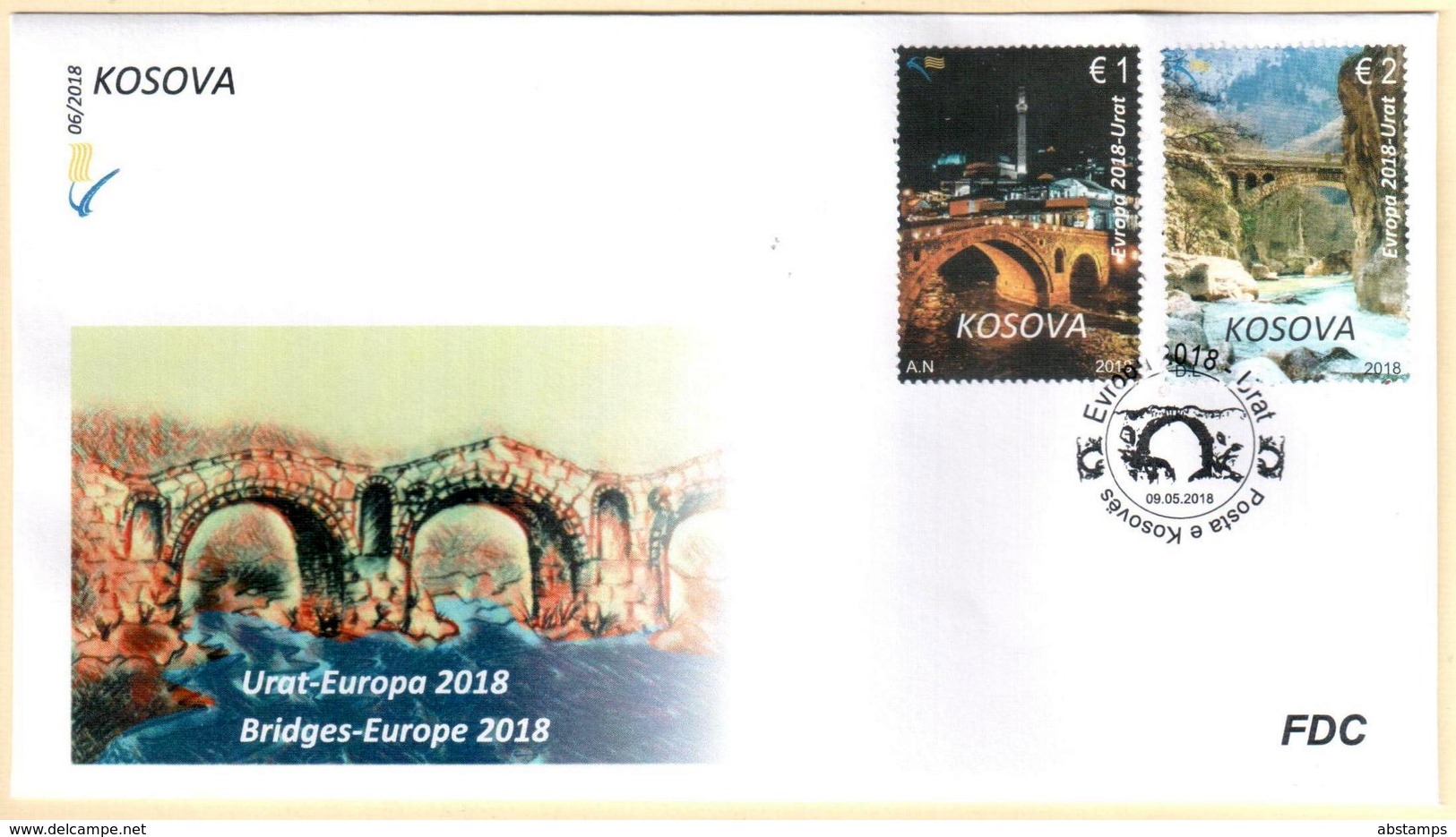 Kosovo Stamps 2018. Europa CEPT: Bridges. FDC Set MNH - Kosovo