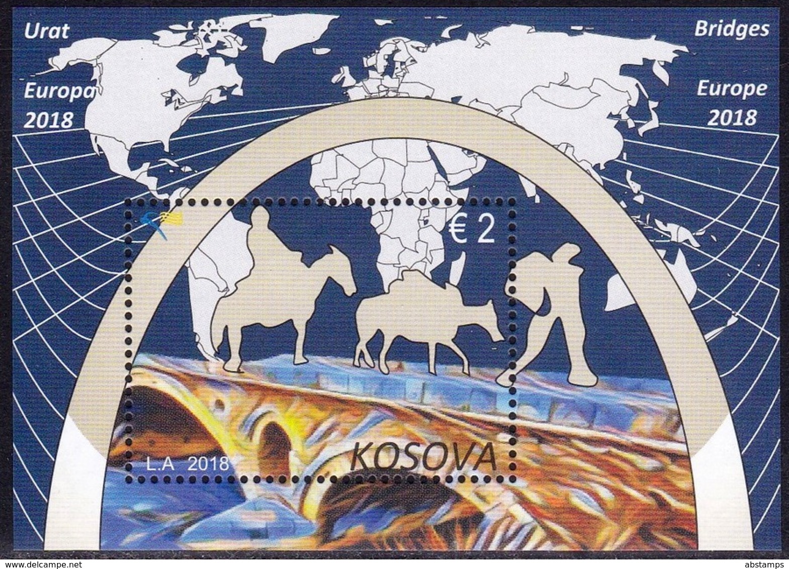 Kosovo Stamps 2018. Europa CEPT: Bridges. Block, Souvenir Sheet MNH - Kosovo