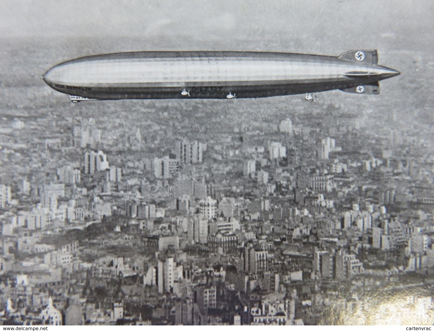 Graf Zeppelin Allemand Volant Sur Buenos Aires (Argentine) Le 30 Juin 1934 - Photo Aérienne Bauer N° 14 300 - Dirigeables