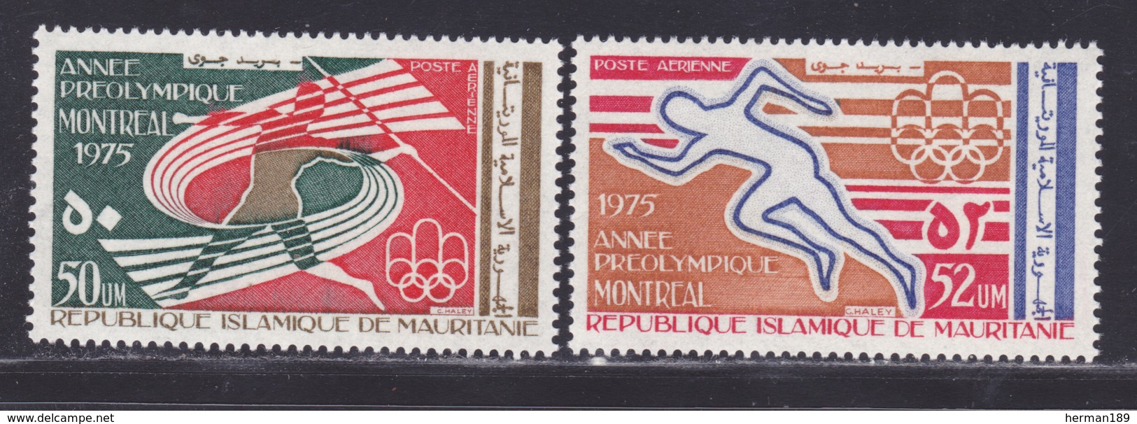 MAURITANIE AERIENS N°  159 & 160 ** MNH Neufs Sans Charnière, TB (D8182) Année Préolympique Montréal-1976 - Mauritanie (1960-...)