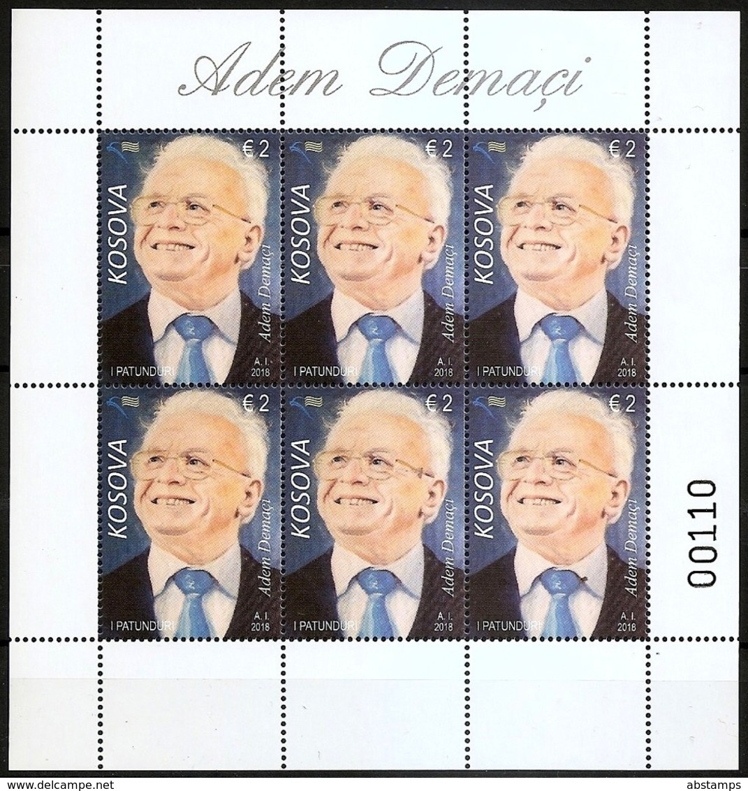 Kosovo Stamps 2018. Personality: Adem Demaci. Sheet MNH - Kosovo