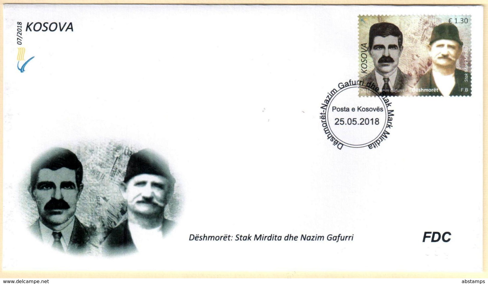 Kosovo Stamps 2018. The Martyrs: Stak Mirdita & Nazim Gafurri. FDC Set MNH - Kosovo