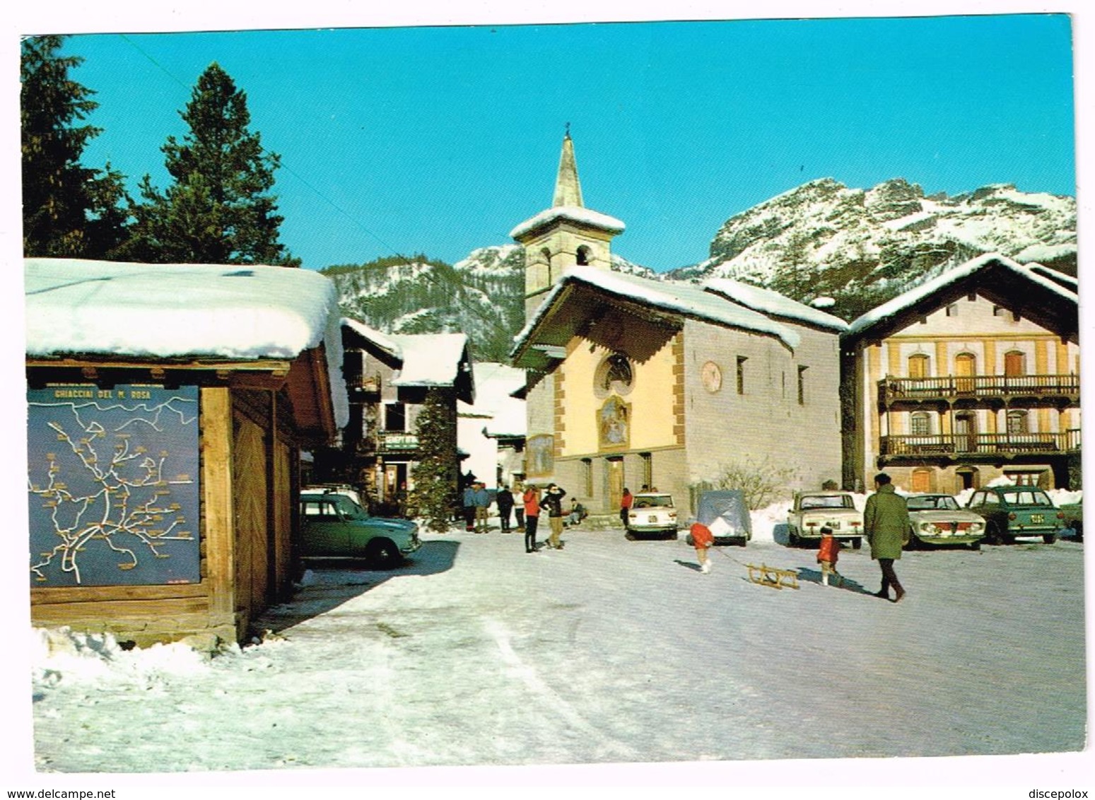 V3665 Saint Jacques (Aosta) - La Piazza - Auto Cars Voitures / Viaggiata 1972 - Altri & Non Classificati