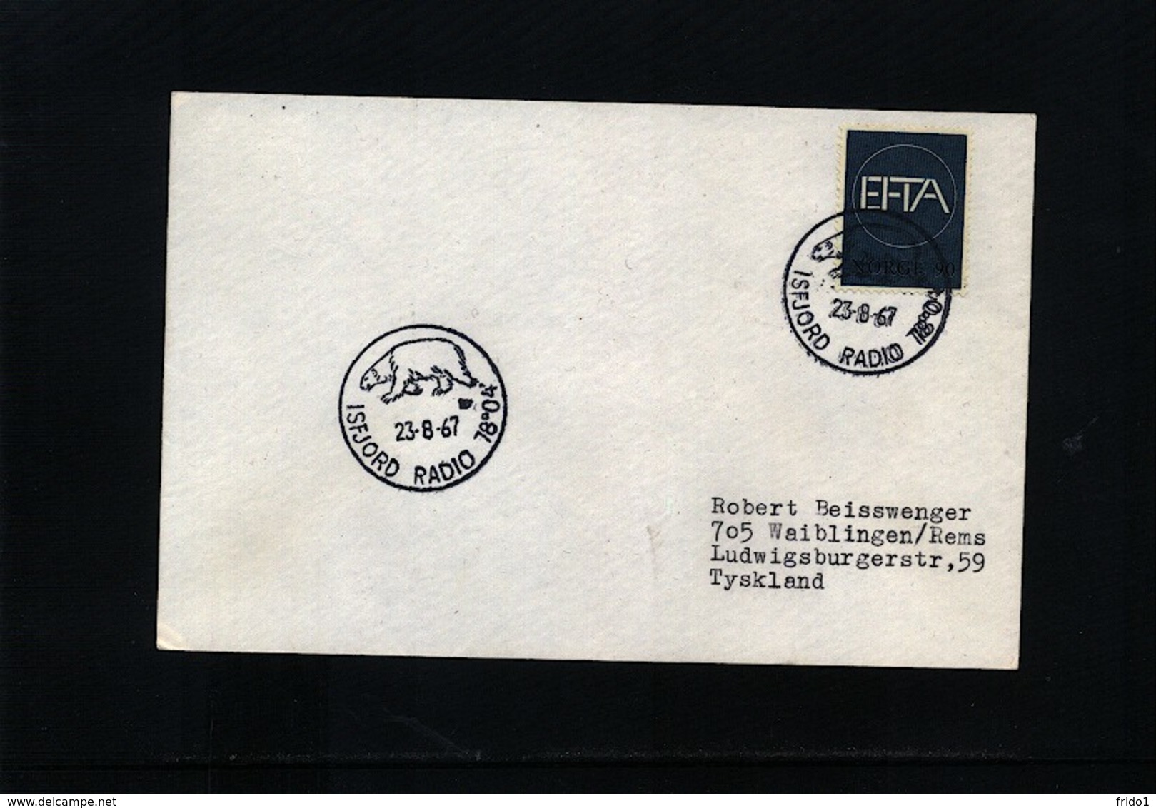 Norway 1967 Spitzbergen / Svalbard Isfjord Radio Interesting Cover - Stations Scientifiques & Stations Dérivantes Arctiques