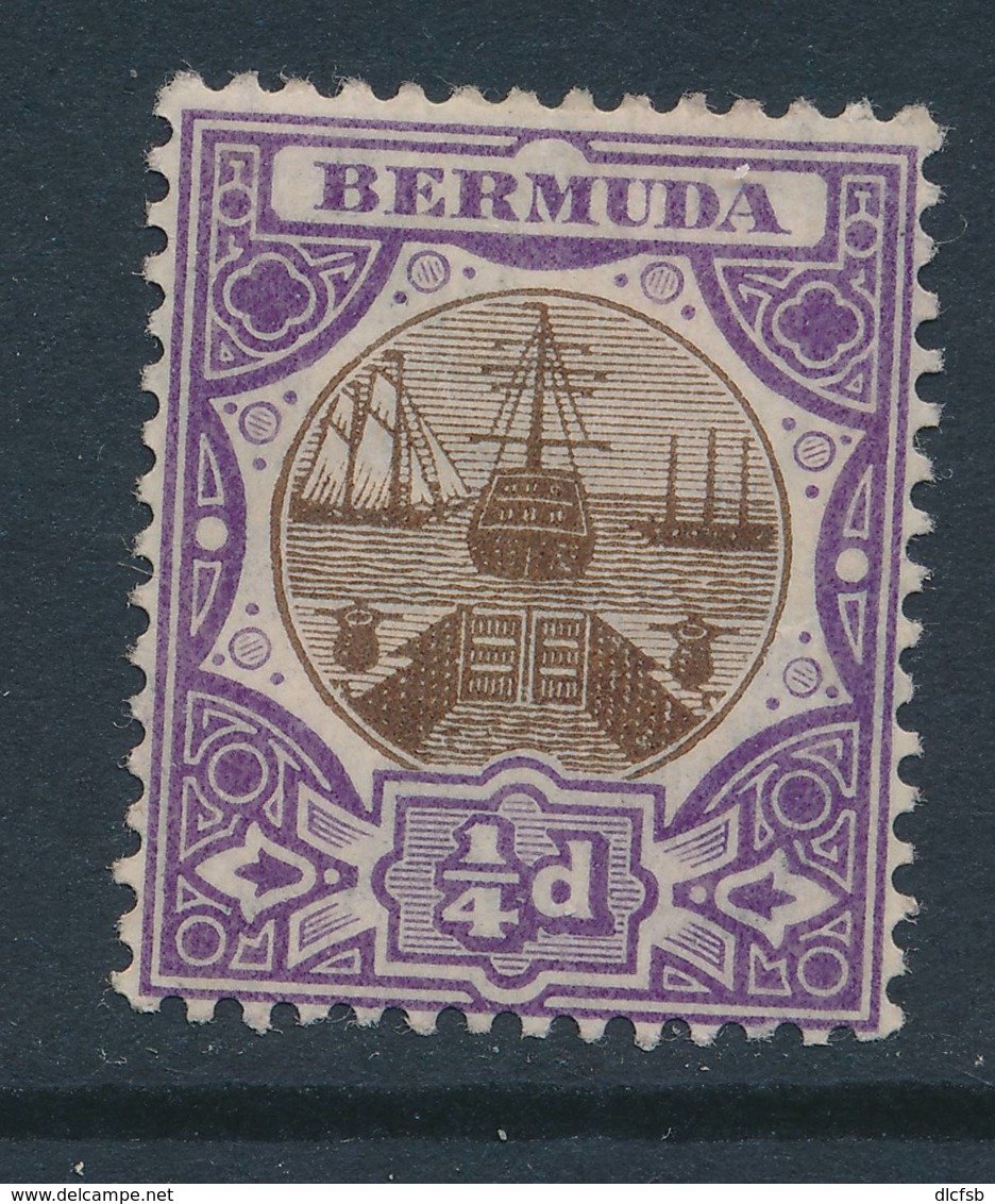 BERMUDA, 1906 ¼d Fine Light MM - Bermuda