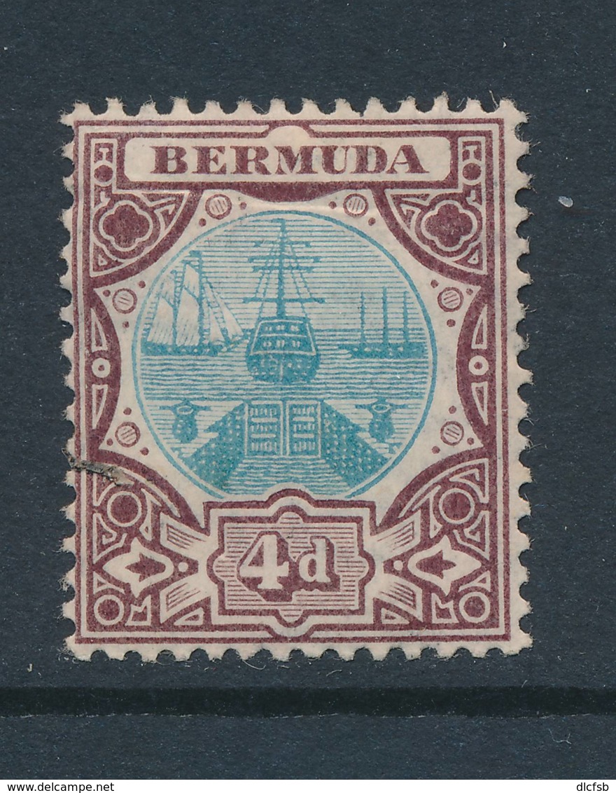 BERMUDA, 1906 4d Fine MM - Bermuda
