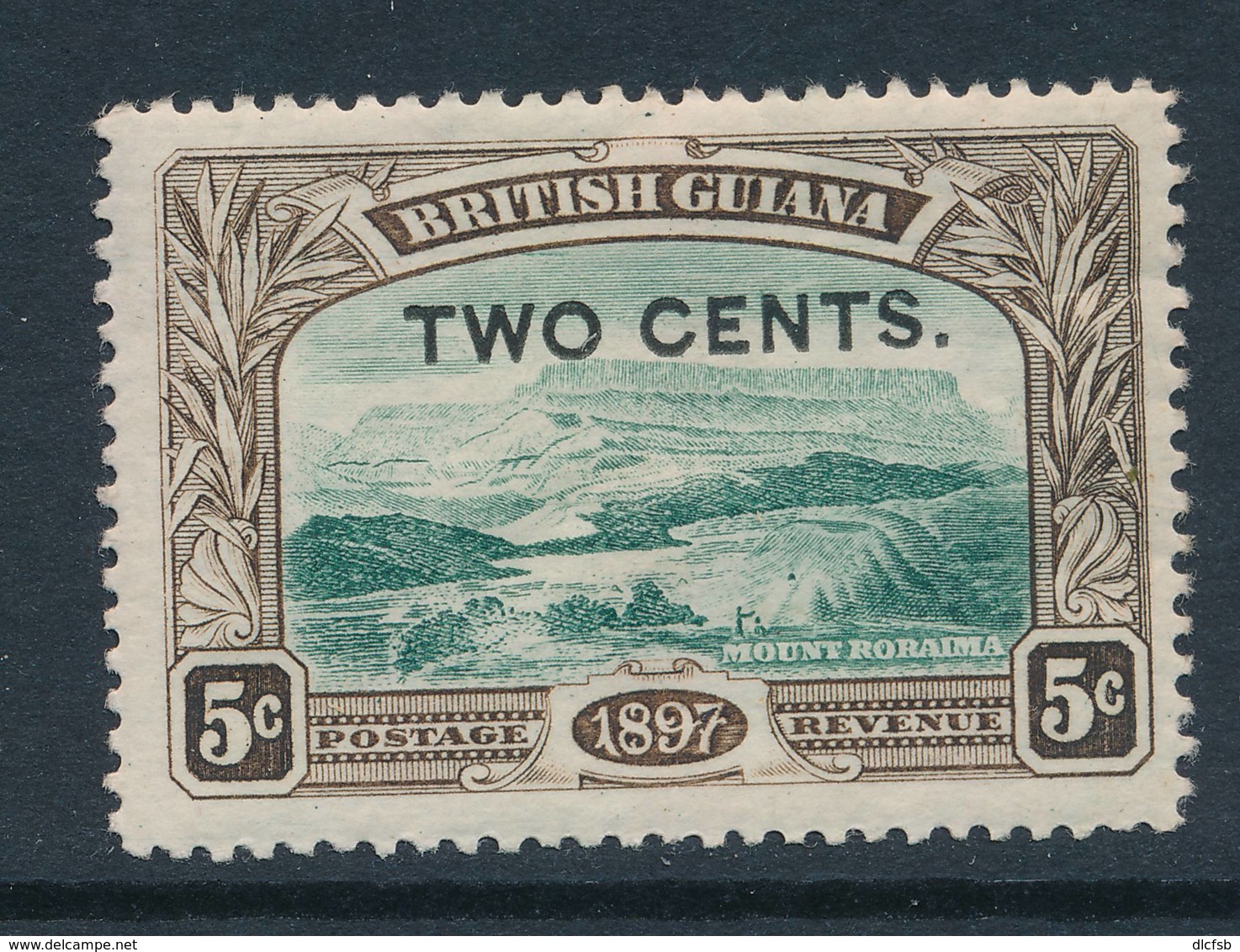 BRITISH GUIANA, 1898 2c On 15c Fine Light MM, Cat £5 - British Guiana (...-1966)