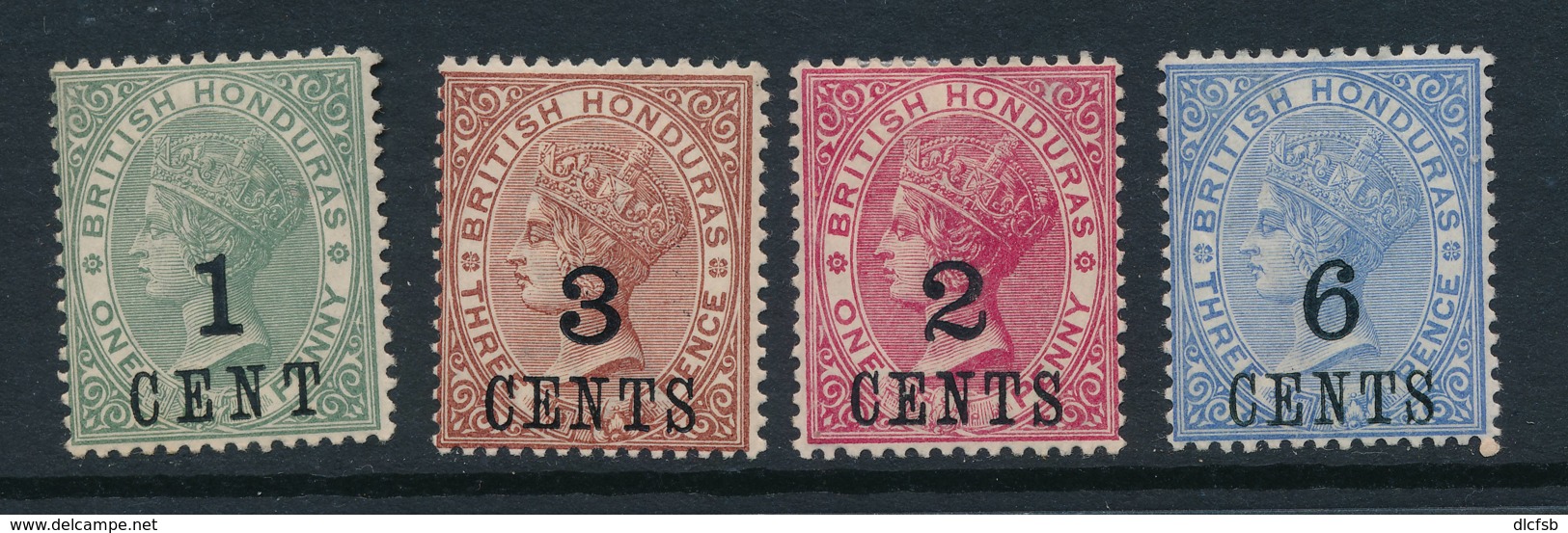 BRITISH HONDURAS, 1891 1c, 2c, 3c, 6c Superb MM, Cat £16 - Brits-Honduras (...-1970)